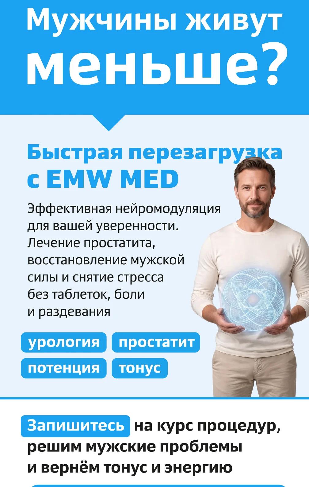 EMW MED - мужское здоровье: нейромодуляция без таблеток и боли